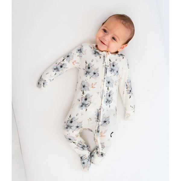 Bamboo Zipper Sleeper - Frosty Floral