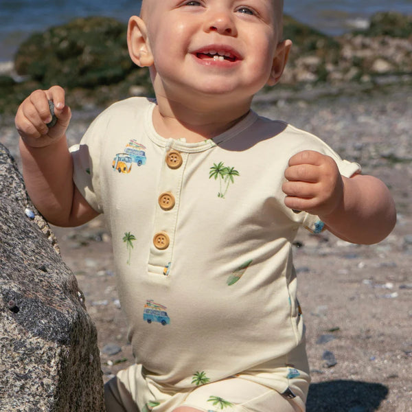 Short Sleeve Shortall Romper- Surfride