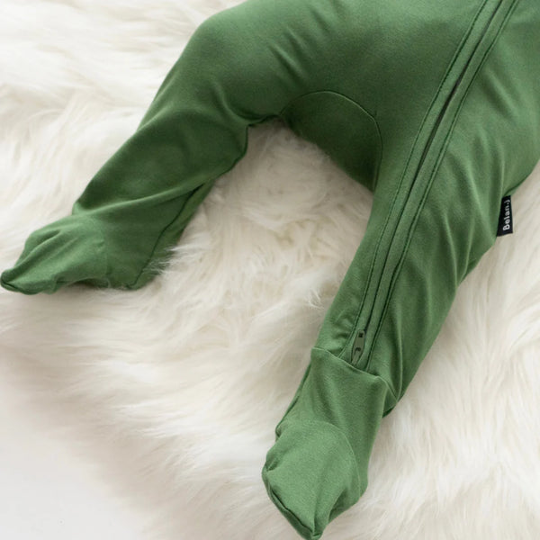 Bamboo Zipper Sleeper - Evergreen