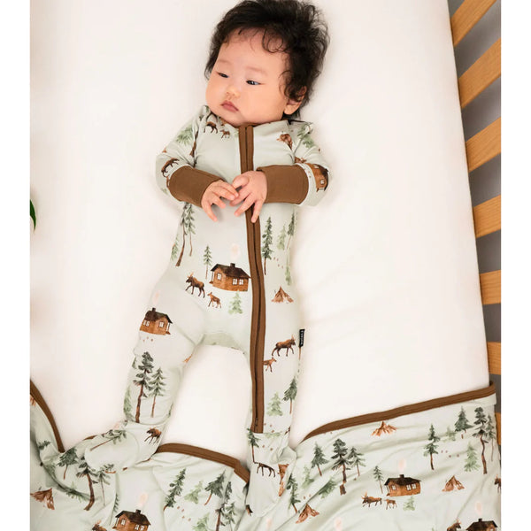 Bamboo Zipper Sleeper - Moose