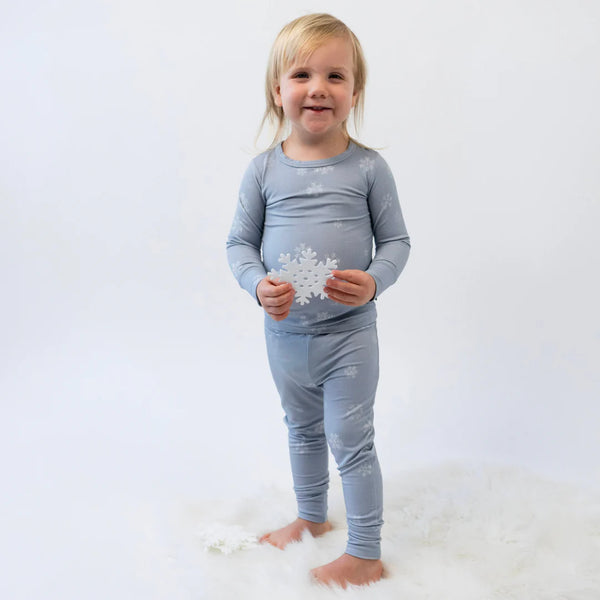 Long Sleeve PJ Set - Snowflakes