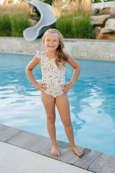 The "Ivy" Ruffle Shoulder One Piece