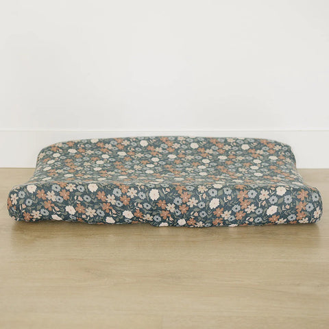 Midnight Floral Muslin Changing Pad Cover