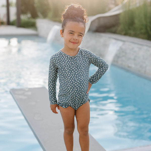 The "August" Ruffle Rashguard Suit