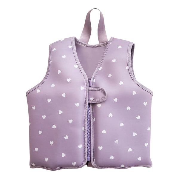 Swim Vest - Purple Hearts