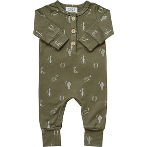 Nashville Long Sleeve Button Romper