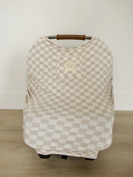 Taupe Checkered Bamboo Multi-Use Cover