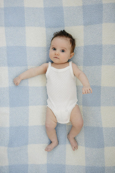 White Pointelle Tank Bodysuit