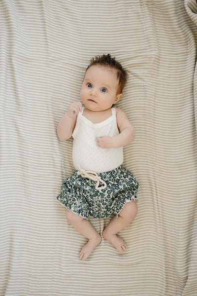 White Pointelle Tank Bodysuit