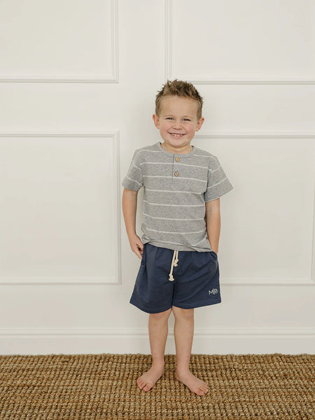 Navy Pocket Cotton Shorts