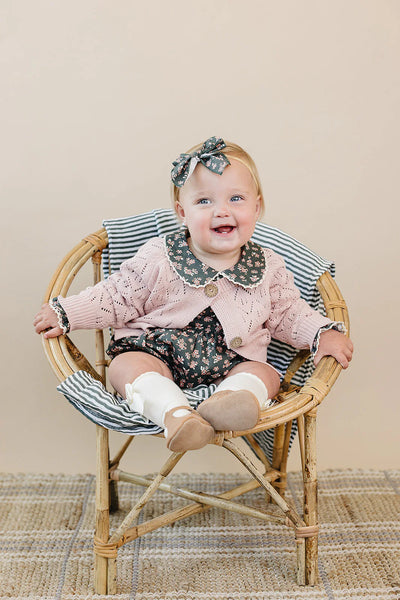 Olive Bloom Bubble Romper
