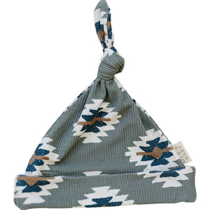 Southwest Aztec Ribbed Bamboo Newborn Knot Hat