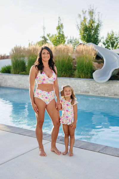 The "Isabella" Girls 2 Piece Twirl Rashguard Set