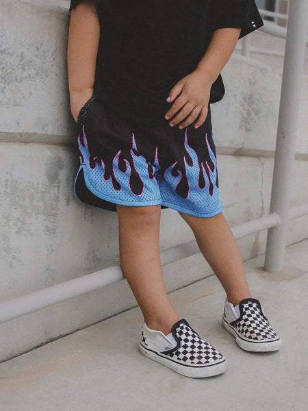 Heater Flame Shorts Blue