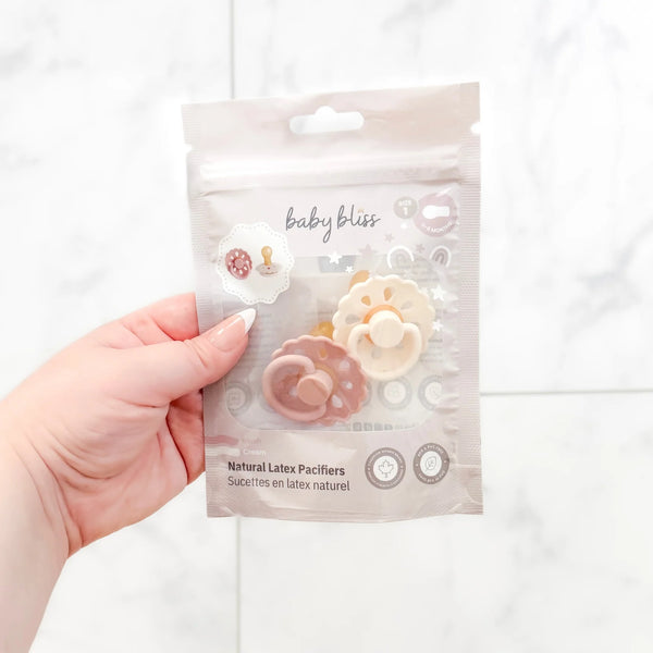 Natural Latex Pacifiers - Blush & Cream