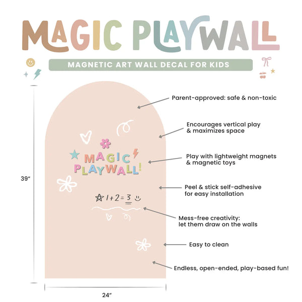 Blush Magic Playwall - Arch Magnetic Wall Decal For Kids