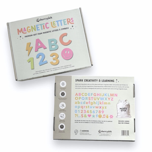Pastel Rainbow Soft Foam Magnetic Letters & Symbols 150pc Set