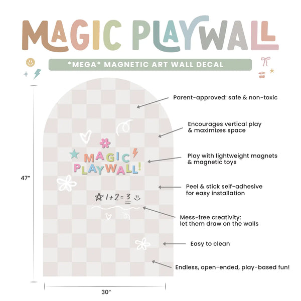 Mega Magic Playwall - Arch Magnetic Wall Decal For Kids