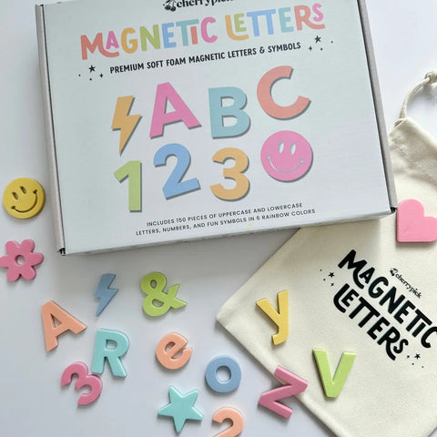 Pastel Rainbow Soft Foam Magnetic Letters & Symbols 150pc Set
