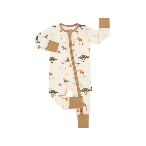 Bamboo Zipper Sleeper - Safari