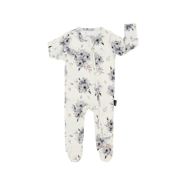 Bamboo Zipper Sleeper - Frosty Floral