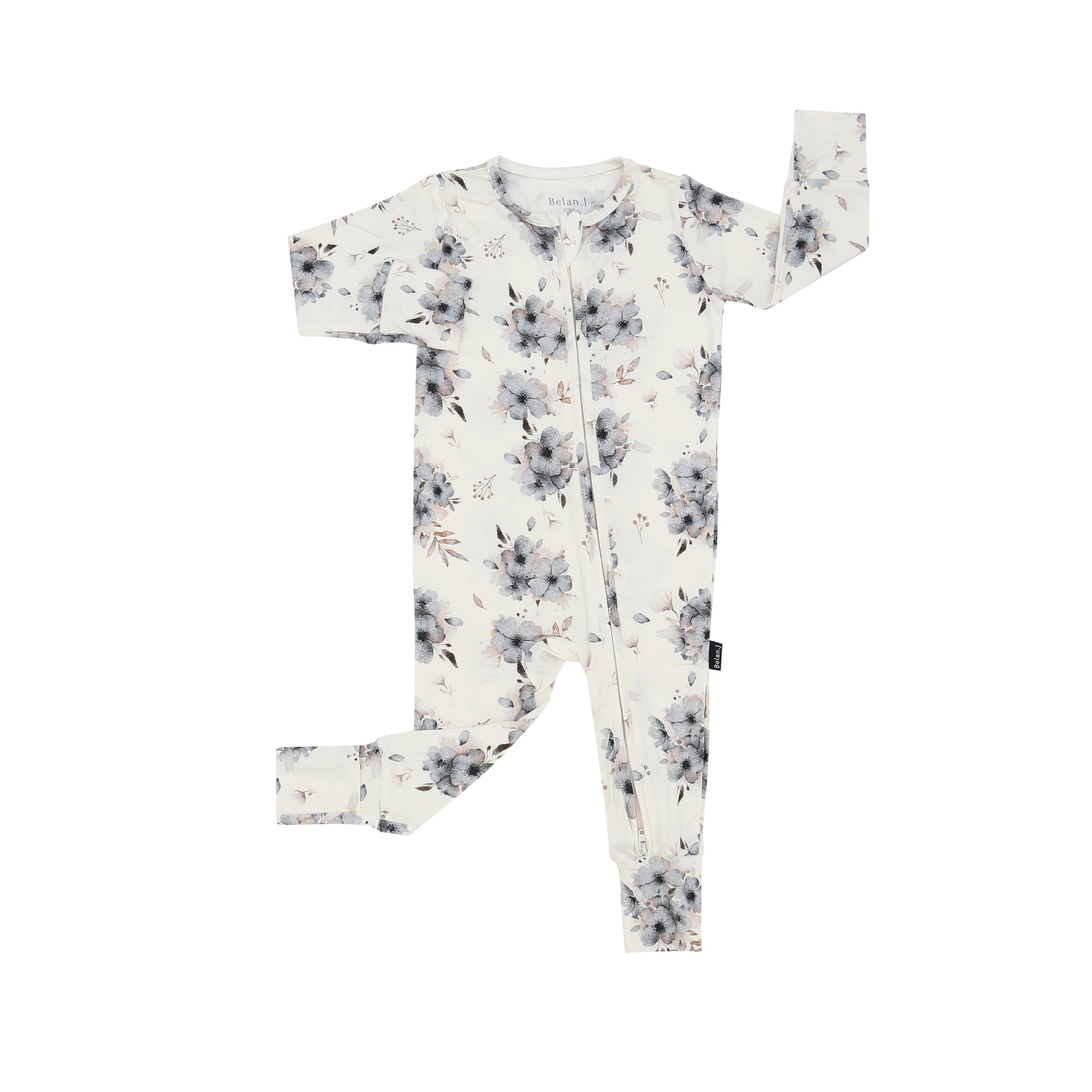 Bamboo Zipper Sleeper - Frosty Floral
