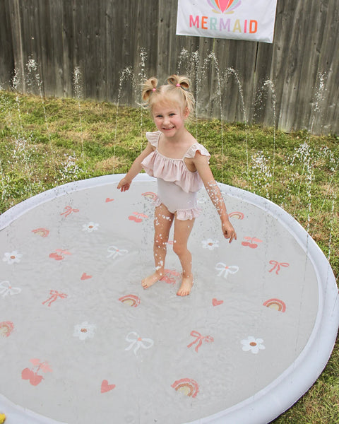 Sprinkler Splash Pad for Kids - Bows & Bloom