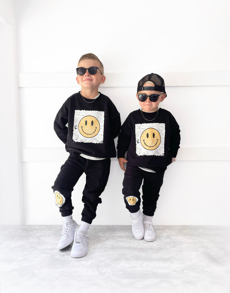 Smiley Elevated Sweatpant - Black