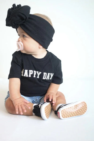 "Happy Day" Elevated Tee - Black