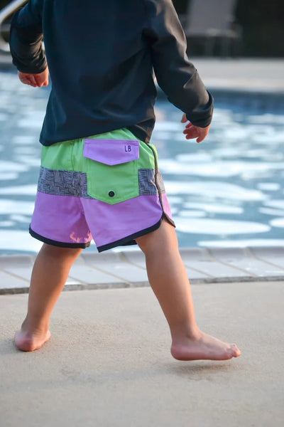 Block Swim Short - Neon Green