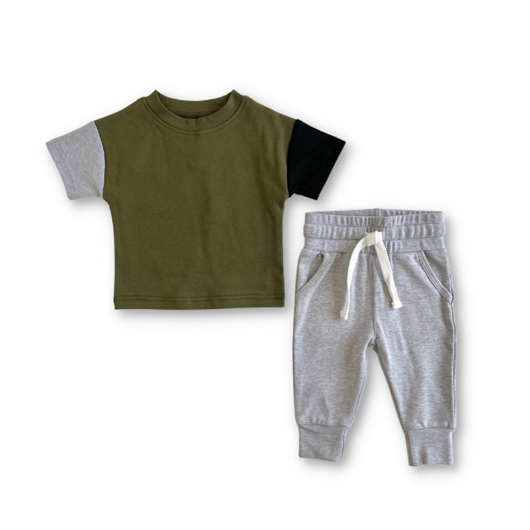 Color Block Jogger Set
