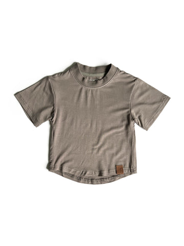 Oversized Bamboo Tee - Mushroom