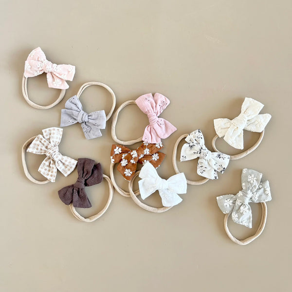 Classic Floral Bow Headband