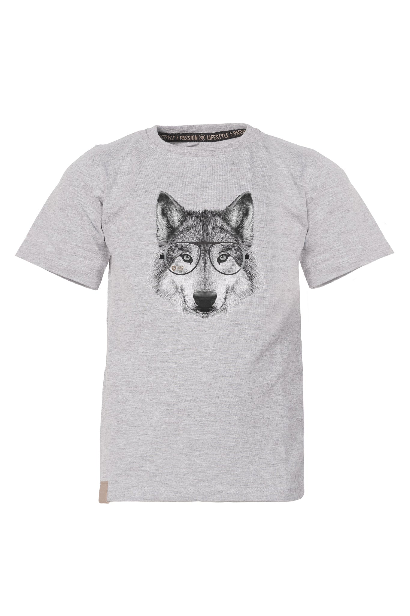 Short Sleeve Cotton T-Shirt - Wolf