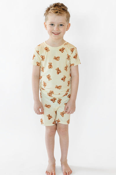 Kids Teddy Bear Short Pajama Set