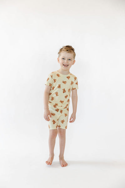 Kids Teddy Bear Short Pajama Set