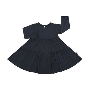 Long Sleeve Twirl Dress - Midnight