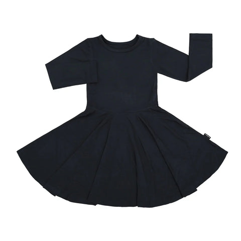 Long Sleeve Twirl Dress - Midnight