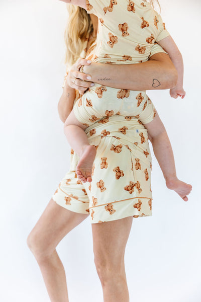 Women's Teddy Bear Short Pajama Set