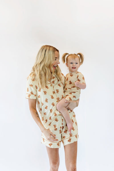 Women's Teddy Bear Short Pajama Set