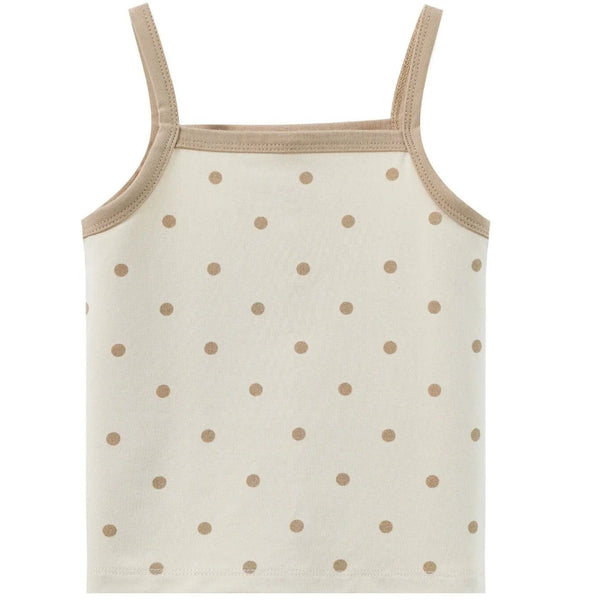 Girls Organic Bamboo Tank Top-Almond