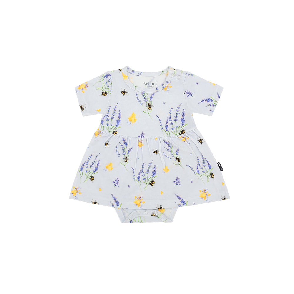 Short Sleeve Skirted Onesie - Sweet B