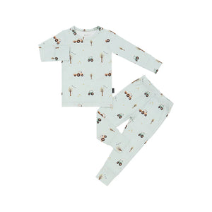 Long Sleeve PJ Set - Tractors