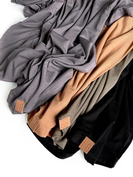 Oversized Bamboo Tee - Black