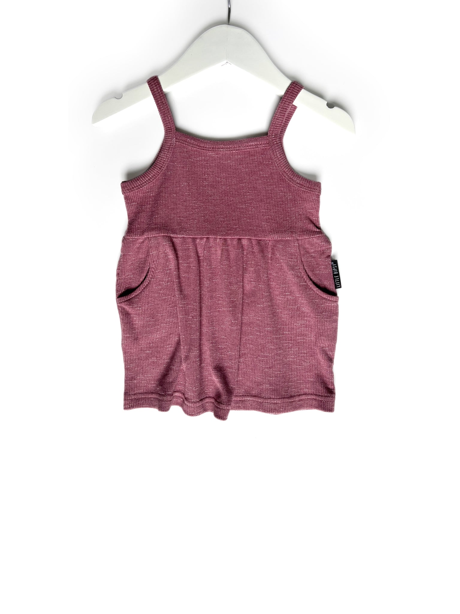 Ribbed Tank Dress - Hibiscus