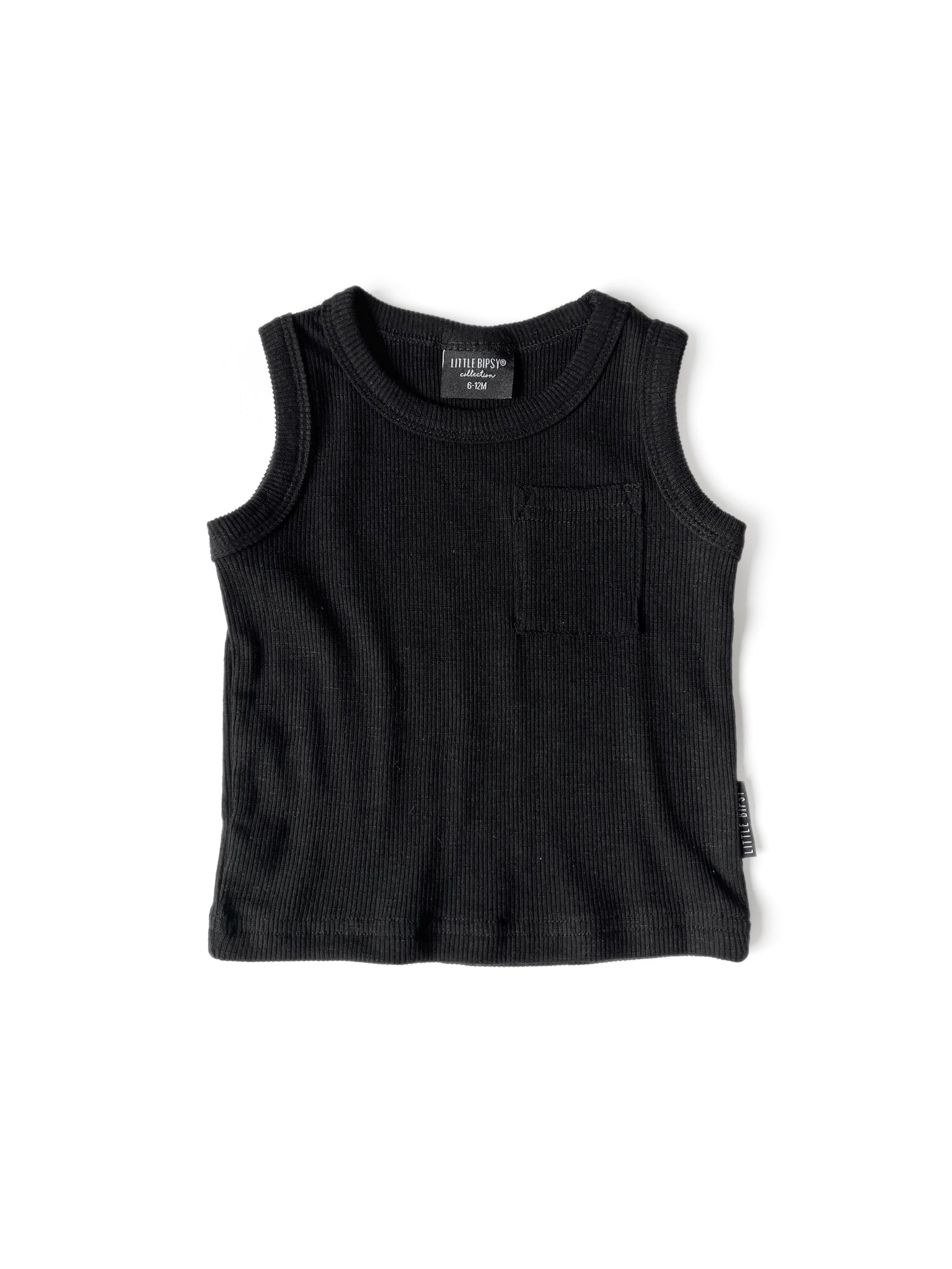Ribbed Tank - Black