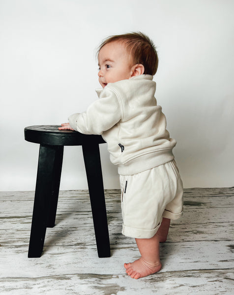 Mock Neck Pullover - Ivory