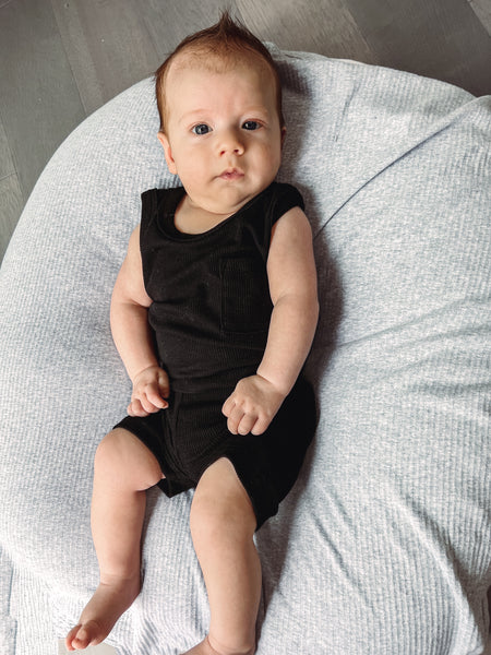 Ribbed Biker Short - Black