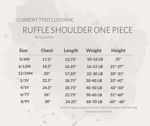 Ruffle Shoulder One Piece - River