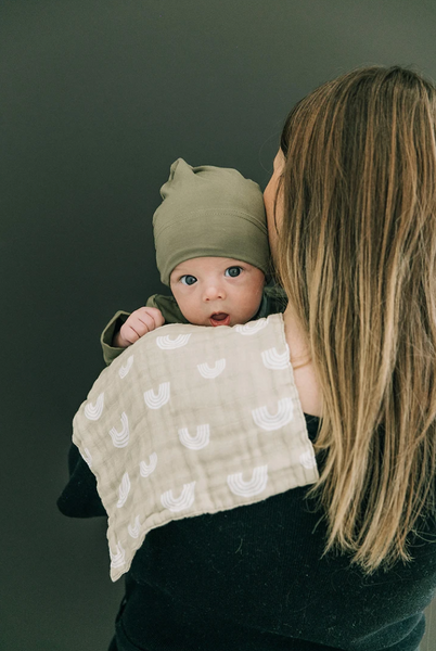 Dusty Blue Newborn Knot Hat